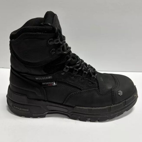 Wolverine Men’s Durashocks Legend 6” Black Waterproof Boots Size 7 M